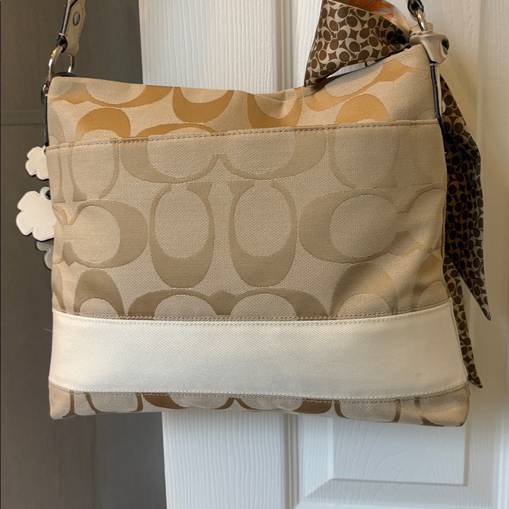 Coach Heritage Stripe Beige with all the Things! - Picture 8 of 14